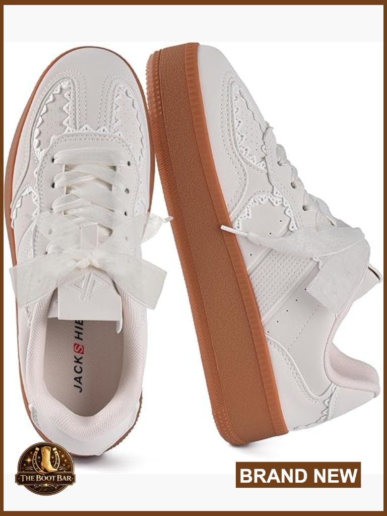 Lace-Up Chunky Platform Sneakers Memory Foam Cushioned Arch Support